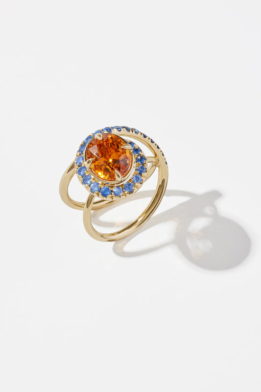 TREMBLE RING IN ORANGE, SIZE 6